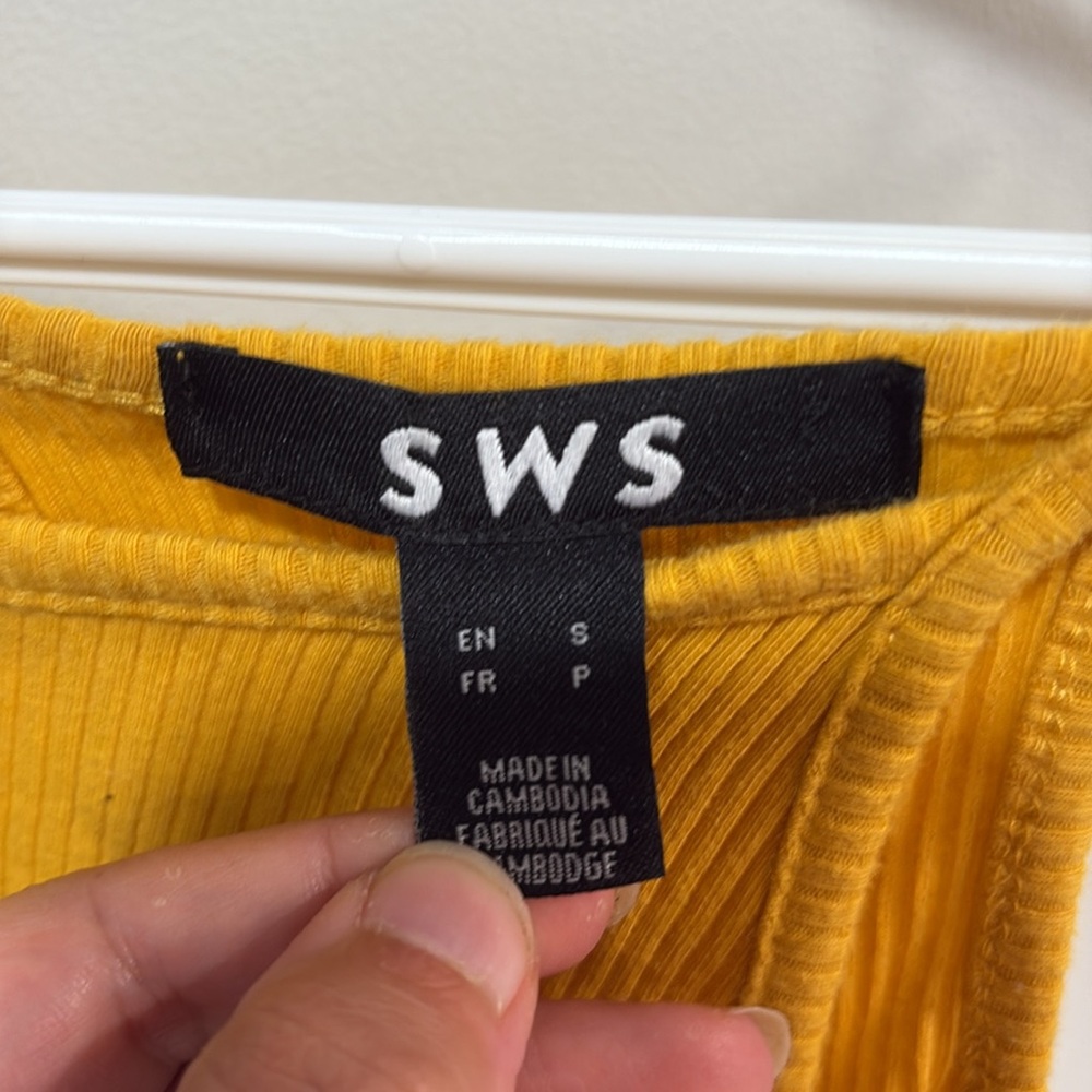 Urban Planet Mustard Ribbed Tank Top - Picture 2 of 2